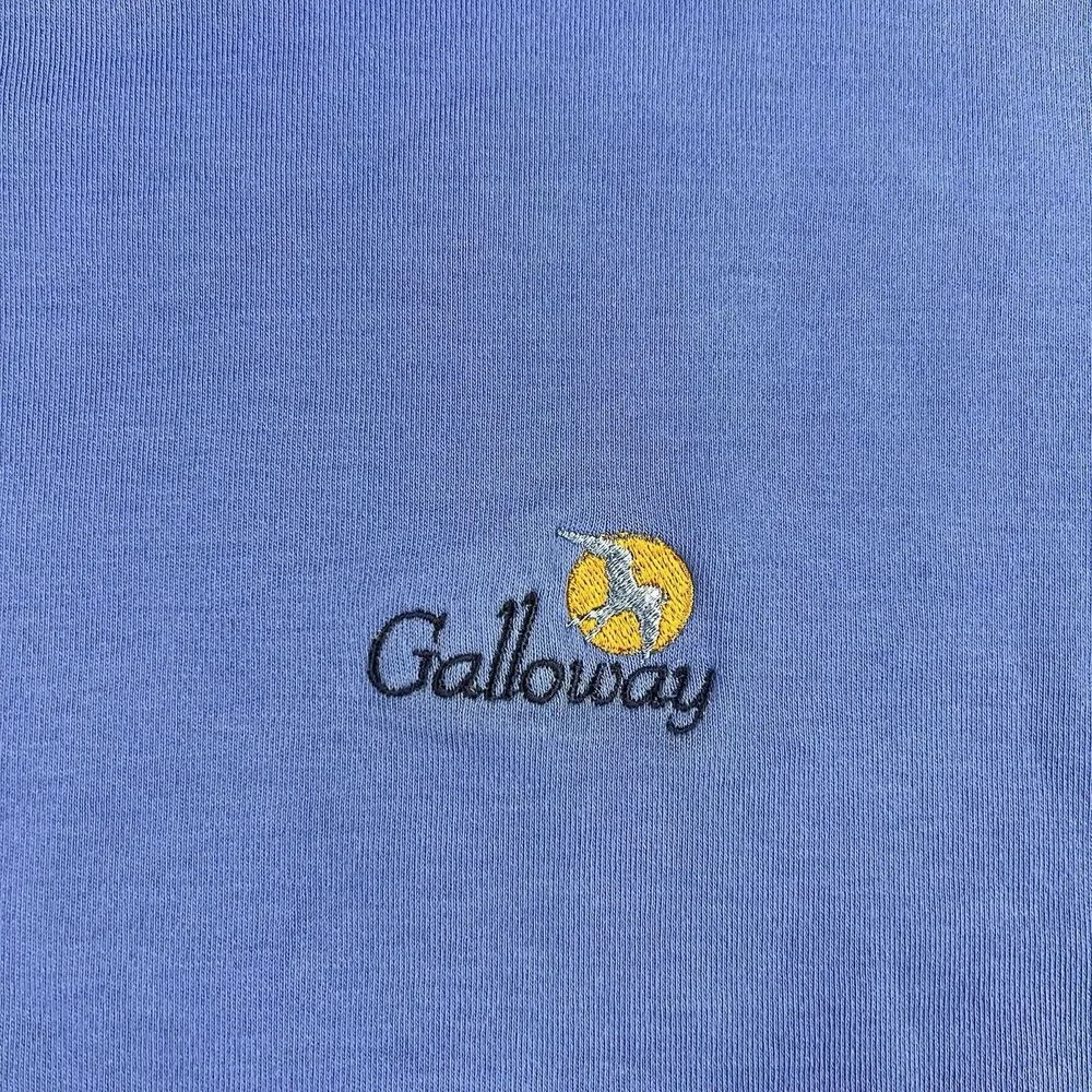 Bobby Jones Galloway Mock Neck Pullover Mens XXL Blue Peruvian Pima Cotton Golf